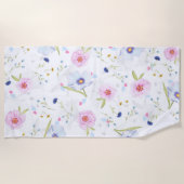 Serviette De Plage Joli motif floral (Devant)