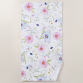 Serviette De Plage Joli motif floral (Devant)