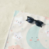 Serviette De Plage Joli Motif Pastel Sky souriant (En situation)