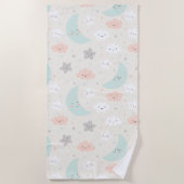 Serviette De Plage Joli Motif Pastel Sky souriant (Devant)