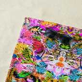 Serviette De Plage Joli papier de fleurs mélangé cachemire abstrait c (En situation)