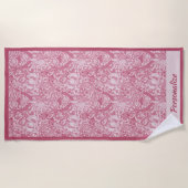 Serviette De Plage Joli Piscine Rose Design Grande Piscine (Devant)
