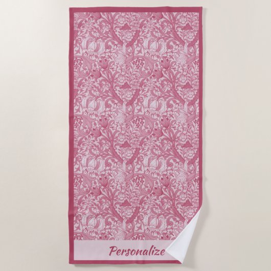 Serviette De Plage Joli Piscine Rose Design Grande Piscine (Devant)