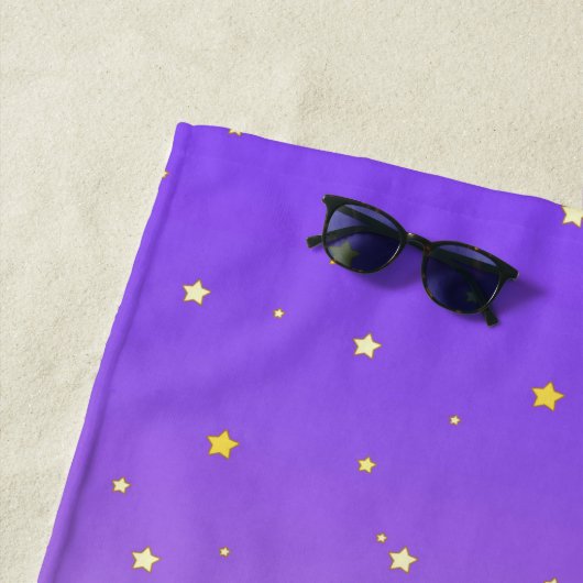 Serviette De Plage Joli Purple Sweet Dreams Rainbow Unicorn (En situation)