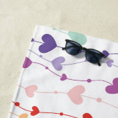 Serviette De Plage Joli Rainbow Hearts Enfants Motifs (En situation)