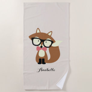 Serviette De Plage Joli renard Brown