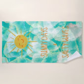 Serviette De Plage Joli Sunny Days & Salty Waves Beach Towne (Devant)