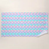 Serviette De Plage jolie balance de sirène rose violet pastel (Devant)