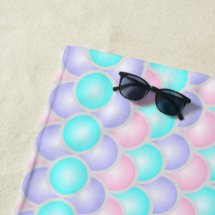Serviette De Plage jolie balance de sirène rose violet pastel