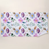 Serviette De Plage Jolie couleur fleur sauvage pour l'été (Devant)