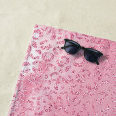 Serviette De Plage Jolie fille sucre Parties scintillant rose léopard (En situation)