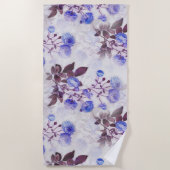 Serviette De Plage Jolie impression de fleurs violettes (Devant)