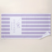 Serviette De Plage Jolie Lavender Bow Coquette Preppy Mariée Party (Devant)