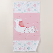 Serviette De Plage Jolie Llama (Devant)