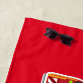 Serviette De Plage Jolie machine à incendie personnalisée photo enfan (En situation)