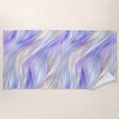 Serviette De Plage Jolie perle bleu violet perle blanc perles (Devant)