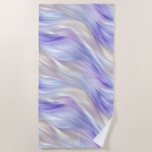 Serviette De Plage Jolie perle bleu violet perle blanc perles