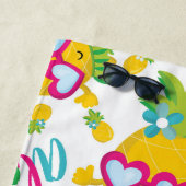 Serviette De Plage Jolies ananas Aloha Girly (En situation)