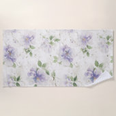 Serviette De Plage Jolies fleurs de lavande violette (Devant)