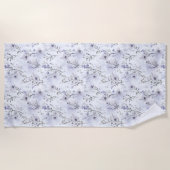 Serviette De Plage Jolies Fleurs Violettes   (Devant)