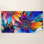 Serviette De Plage Jolies plumes (Devant)