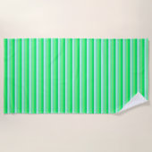 Serviette De Plage Jolies rayures vert aqua (Devant)