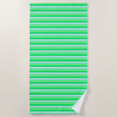 Serviette De Plage Jolies rayures vert aqua (Devant)