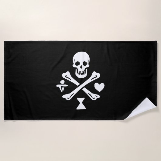 Serviette de plage Jolly Roger de la saga des Pyra (Devant)