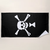 Serviette De Plage Jolly roger Drapeau Emanuel Wynne Pirate (Devant)