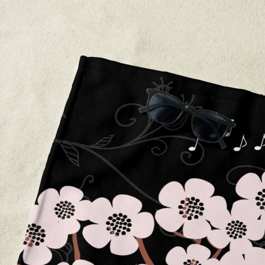 Serviette De Plage Jote Bird Singing dans Joli Garden Cool Citation (En situation)