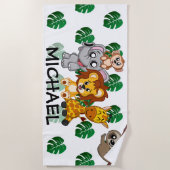 Serviette De Plage Jote Jungle Safari Animal Enfants (Devant)