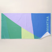 Serviette De Plage Jouer Abstrait bloc couleur Pastel Personnalisé (Devant)