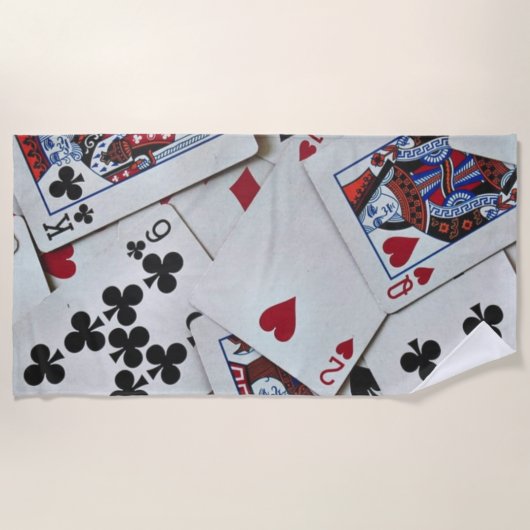 Serviette De Plage Jouer aux cartes Poker Games Queen King (Devant)