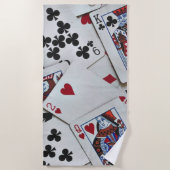 Serviette De Plage Jouer aux cartes Poker Games Queen King (Devant)