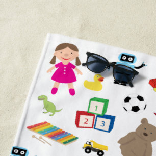 Serviette De Plage Jouets pour enfants Motif