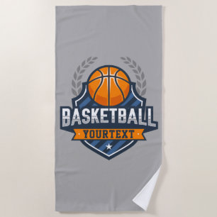 Serviette De Plage Joueur de basket AJOUTER LE NOM Varsity School Tea