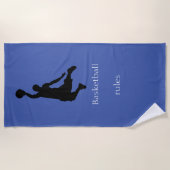 Serviette De Plage Joueur de basket-ball (Devant)