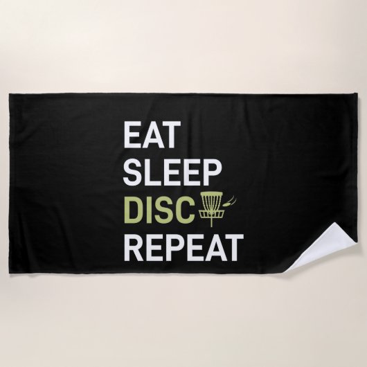 Serviette De Plage Joueur de Disc Golf | Manger Dormir Disc Golf Répé (Devant)