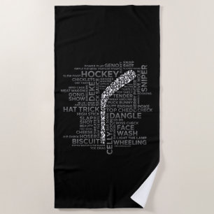 Serviette De Plage Joueur de hockey et argot