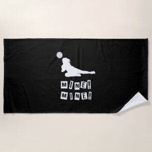 Serviette De Plage Joueur de volley-ball   Volley-ball Mine