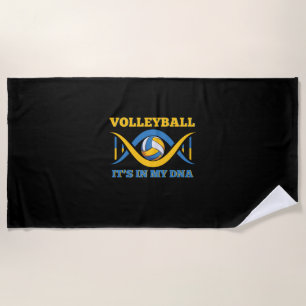 Serviette De Plage Joueur de Volleyball Le Volleyball Est Dans Mon