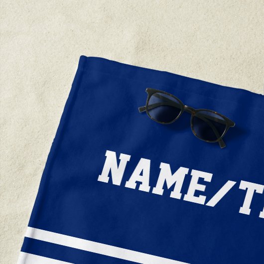 Serviette De Plage Joueur de volleyball Numéro d'équipe Nom de l'équi (En situation)