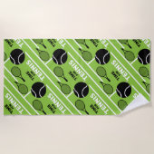 Serviette De Plage Joueurs De Tennis De Pelouse (Devant)