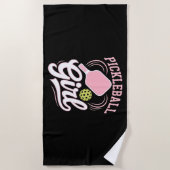 Serviette De Plage Joueuse de pickleball fille (Devant)
