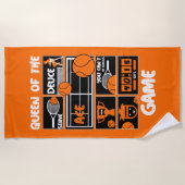 Serviette De Plage Joueuse Junior de Tennis (Devant)