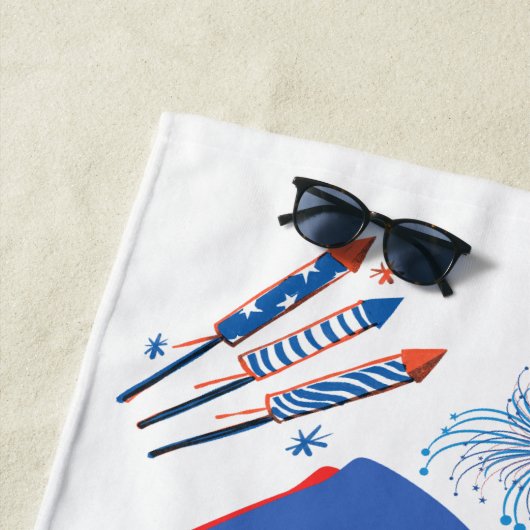 Serviette de plage / Jour de l'Indépendance /4e ju (En situation)