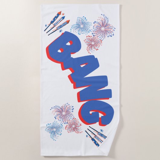 Serviette de plage / Jour de l'Indépendance /4e ju (Devant)