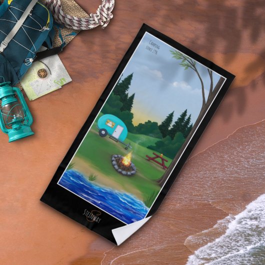 Serviette De Plage Journée de camping