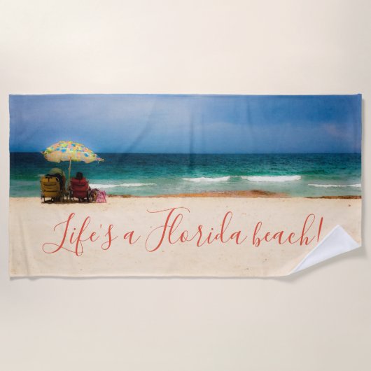 Serviette De Plage Journée de repos à la plage (Devant)