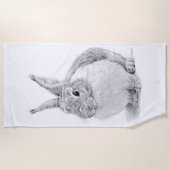 Serviette De Plage Journée du lapin (Devant)